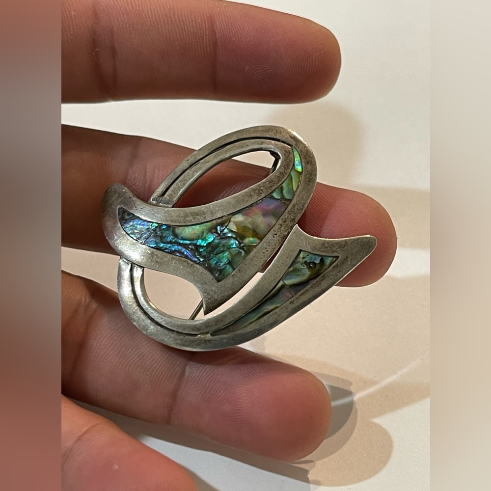 Vintage 925 Sterling Silver Mexico Alpaca Brooche